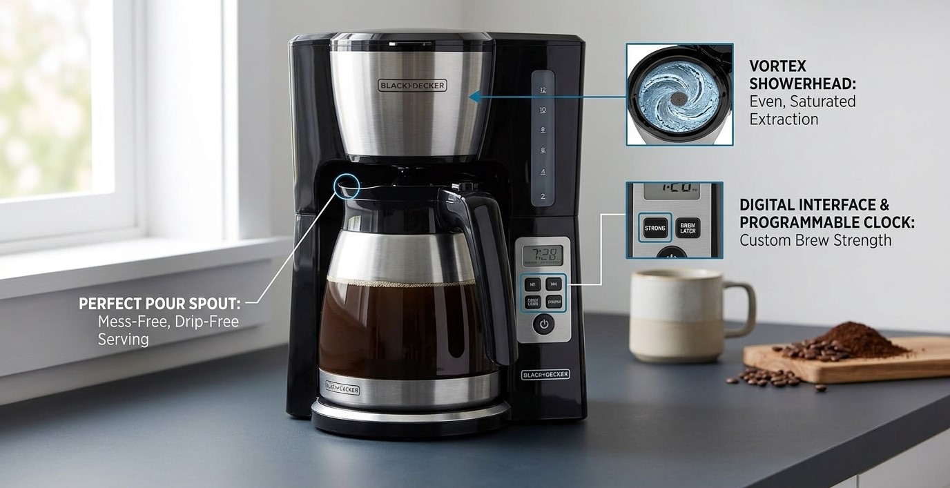 A Closer Look at the BLACK+DECKER 12 Cup Thermal Programmable Coffee Maker (CM2046S)